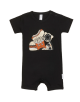 HuxBaby Gold Food Short Romper Black 0-3M